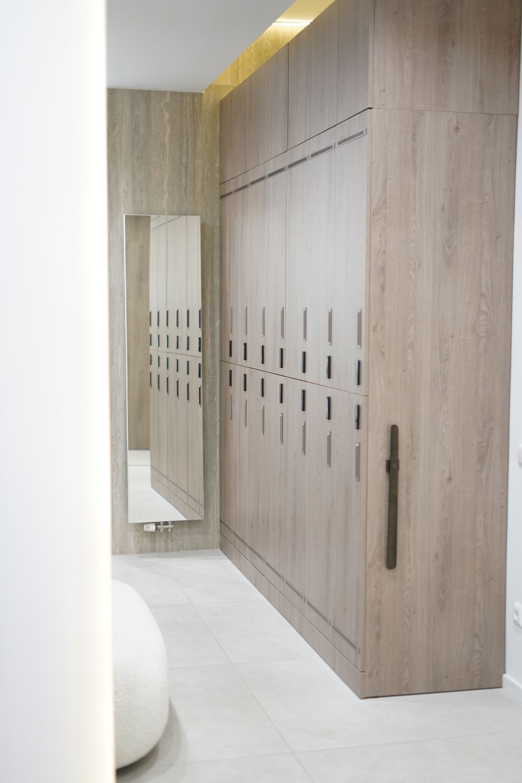 Changing room with lockers