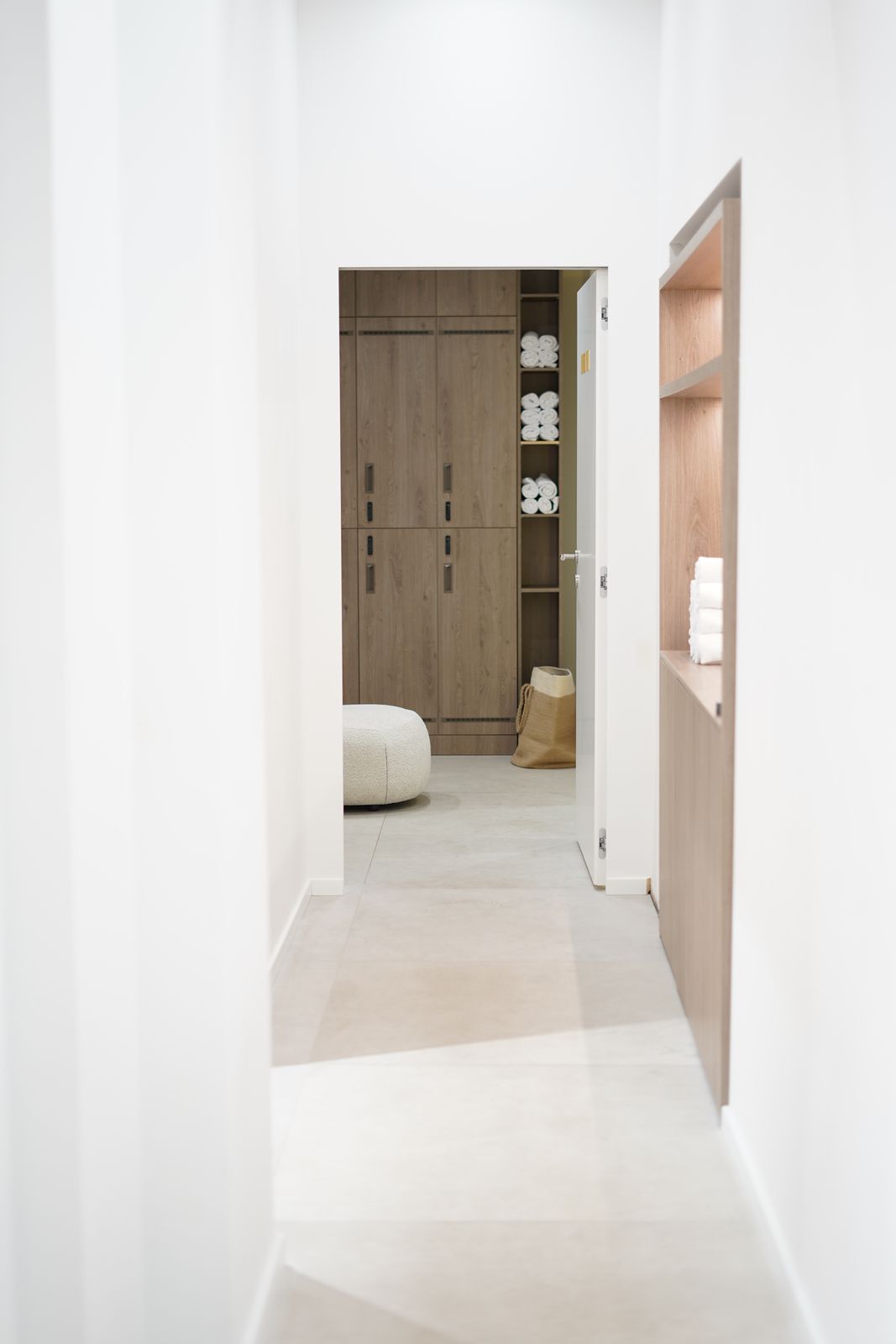 Bright studio corridor